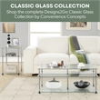 Convenience Concepts Designs2Go Three-Tier  Clear Glass Accent Table