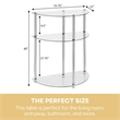 Convenience Concepts Designs2Go Three-Tier  Clear Glass Accent Table