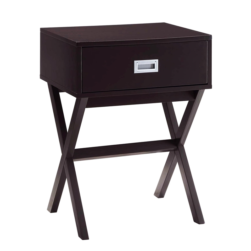 Convenience Concepts Designs2Go Landon End Table in Espresso Wood Finish
