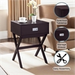Convenience Concepts Designs2Go Landon End Table in Espresso Wood Finish