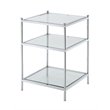Convenience Concepts Royal Crest End Table in Clear Glass With Chrome Frame