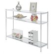 Convenience Concepts Royal Crest Console Table in Clear Glass With Chrome Frame