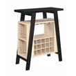 Convenience Concepts Newport Bar Console in Black and Weathered White Wood