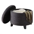 Convenience Concepts Designs4Comfort Round Ottoman in Gray Fabric