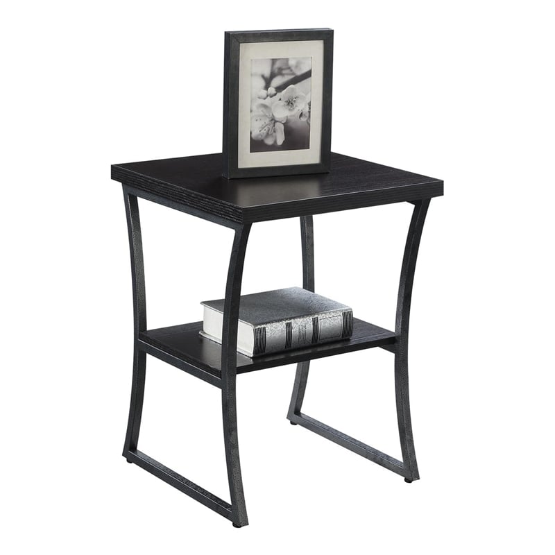 Convenience Concepts X-Calibur End Table in Espresso Wood Finish