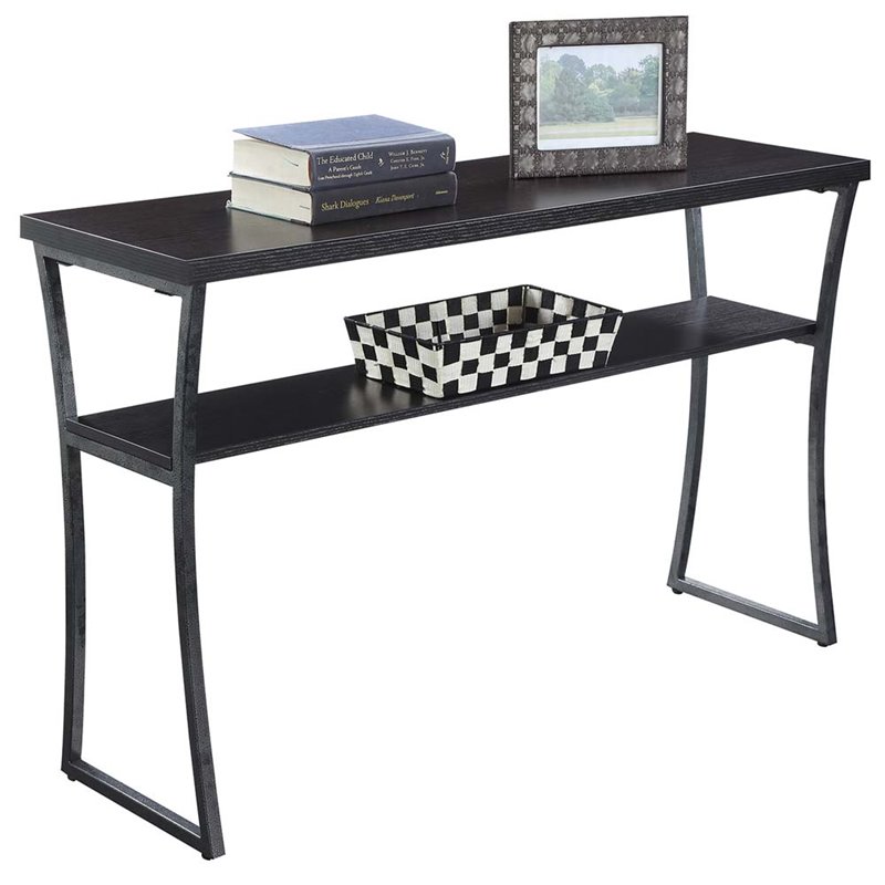 Convenience Concepts X-Calibur Console Table in Espresso Wood Finish