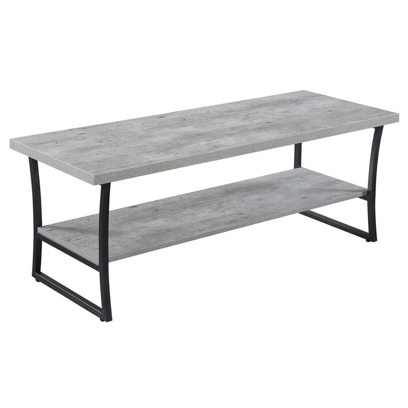 Convenience Concepts X-Calibur Coffee Table in Gray Faux Birch Wood Finish