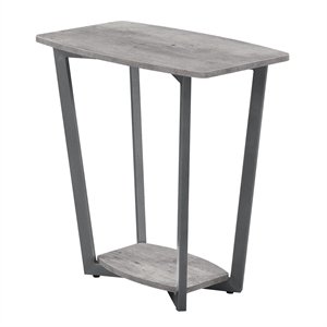 Convenience Concepts Graystone End Table in Gray Faux Birch Wood Finish