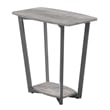 Convenience Concepts Graystone End Table in Gray Faux Birch Wood Finish