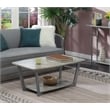 Convenience Concepts Graystone Coffee Table in Gray Faux Birch Wood Finish