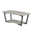 Convenience Concepts Graystone Coffee Table in Gray Faux Birch Wood Finish