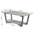Convenience Concepts Graystone Coffee Table in Gray Faux Birch Wood Finish