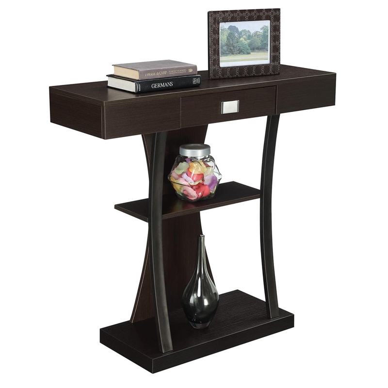 Convenience Concepts Newport Harri Console Table in Espresso Wood Finish