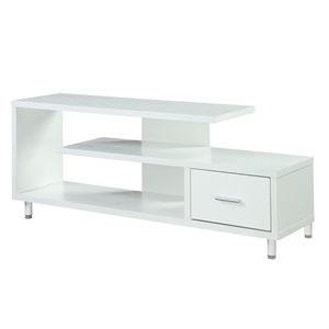 Convenience Concepts Designs2Go Seal II 60&quot TV Stand in White Wood Finish