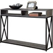 Convenience Concepts Tucson Deluxe Two-Tier Console Table in Gray Wood Finish