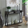 Convenience Concepts Tucson Deluxe Two-Tier Console Table in Gray Wood Finish
