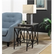 Convenience Concepts Tucson 2 Piece Nesting End Table Set in Gray