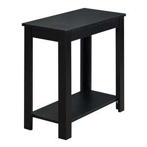 Convenience Concepts Designs2Go Baja Chairside End Table in Black Wood Finish