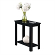Convenience Concepts Designs2Go Baja Chairside End Table in Black Wood Finish