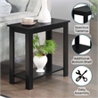 Convenience Concepts Designs2Go Baja Chairside End Table in Black Wood Finish