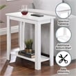 Convenience Concepts Designs2Go Baja Chairside End Table in White Wood Finish