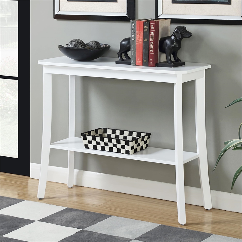 Convenience Concepts Designs2Go Baja Console Table in White Wood Finish