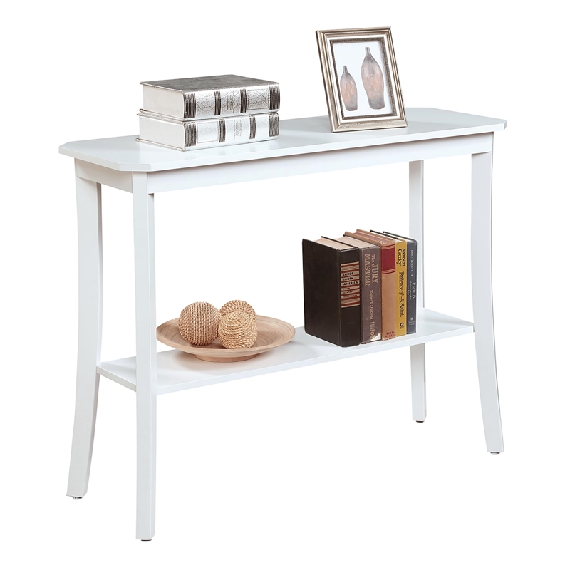 Convenience Concepts Designs2Go Baja Console Table in White Wood Finish