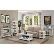 Convenience Concepts Mission Square End Table in White Wood Finish
