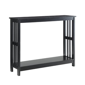 Convenience Concepts Mission Console Table in Black Wood Finish