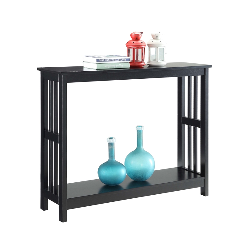 Convenience Concepts Mission Console Table in Black Wood Finish