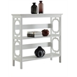 Convenience Concepts Omega Two-Shelf Bookcase in White Wood Finish