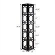 Convenience Concepts Omega Five-Shelf Corner Bookcase in Black Wood Finish