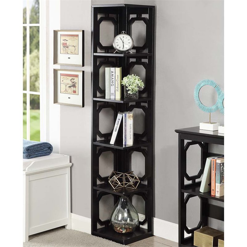 black wood bookshelf 2 shelf