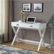Convenience Concepts Designs2Go Landon Writing Desk in White Wood Finish