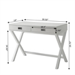 Convenience Concepts Designs2Go Landon Writing Desk in White Wood Finish