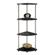 Convenience Concepts Designs2Go Four-Tier Corner Shelf in White Wood Finish