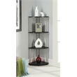 Convenience Concepts Designs2Go Four-Tier Corner Shelf in White Wood Finish