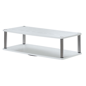 Convenience Concepts Designs2Go 30&quot Two Tier Swivel in White Wood Finish