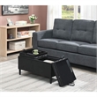 Convenience Concepts Designs4Comfort Storage Ottoman with Trays in Blue Fabric