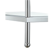 Convenience Concepts Royal Crest Two-Tier Round End Table in Clear Glass/ Chrome