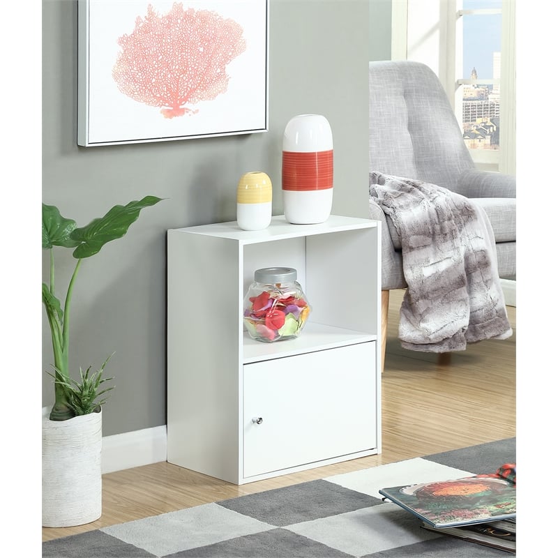 Convenience Concepts Xtra Storage Bookcase in White Wood Finish