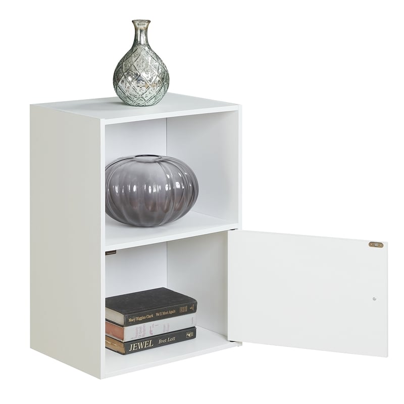 Convenience Concepts Xtra Storage Bookcase in White Wood Finish