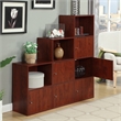 Convenience Concepts Xtra Storage Two-Door Bookcase in Cherry Wood Finish