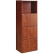 Convenience Concepts Xtra Storage Three-Door Bookcase in Cherry Wood Finish