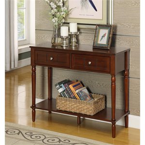 convenience concepts french country 2 drawer hall table