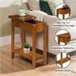 Convenience Concepts American Heritage Flip Top End Table in Walnut Wood
