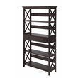 Convenience Concepts Oxford Five-Tier Bookcase with Drawer in Espresso Wood