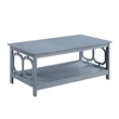 Convenience Concepts Omega Coffee Table in Gray Wood Finish with Shelf