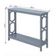 Convenience Concepts Omega Console Table in Gray Wood Finish