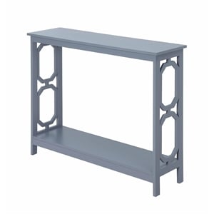 Convenience Concepts Omega Console Table in Gray Wood Finish